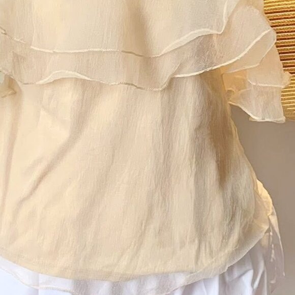 🌸 Romantic Ruffle Off Shoulder Linen Top - Picture 4 of 4